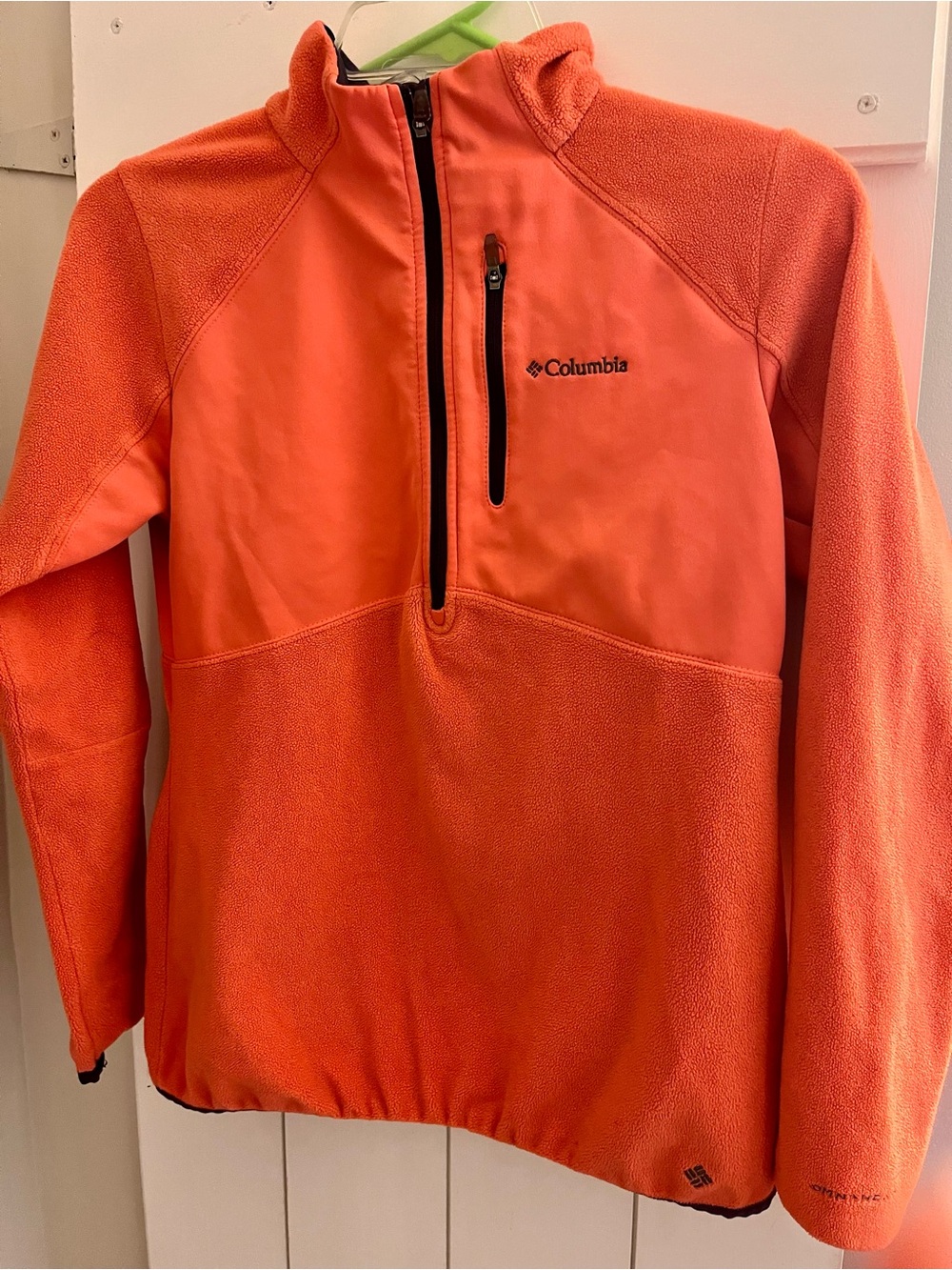 Columbia Bright Orange Half-Zip Fleece Pullover, Omni Heat